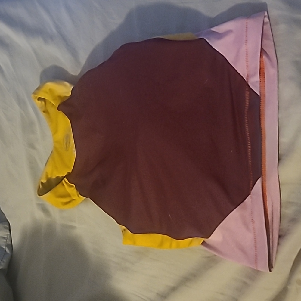 Janji Yellow and Purple Crop Top